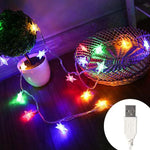 LED Star Fairy Lights Outdoor Chain