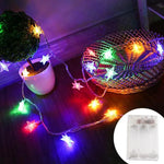 LED Star Fairy Lights Outdoor Chain