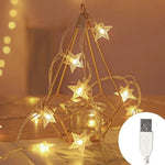 LED Star Fairy Lights Outdoor Chain