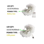 LED Star Fairy Lights Outdoor Chain